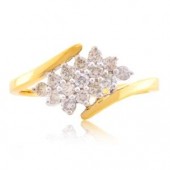 Designer Ring with Certified Diamonds in 18k Yellow Gold - LR1177P